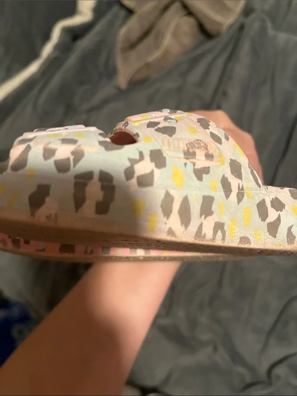 Freedom Moses kids’ Pink Cheetah Print Slide Sandals